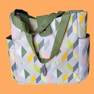 ecoone Insulated Tote With Geometric Design